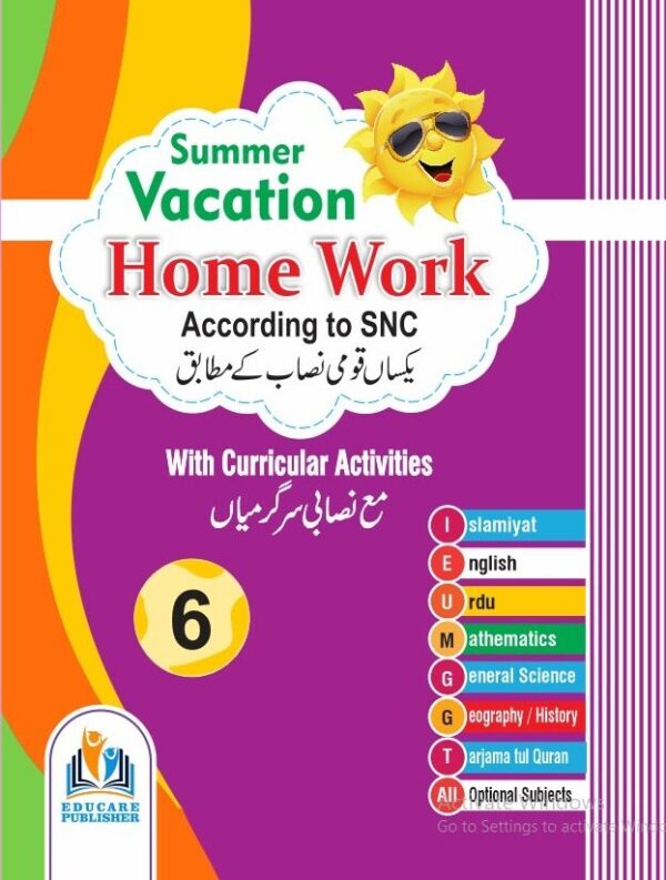 EduCare Vacation Work Book Grade-6